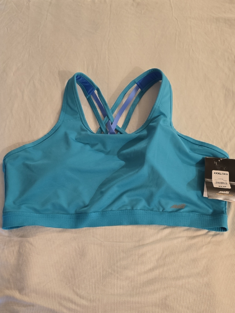 Avia Turquoise Blue Strappy Sports Bra